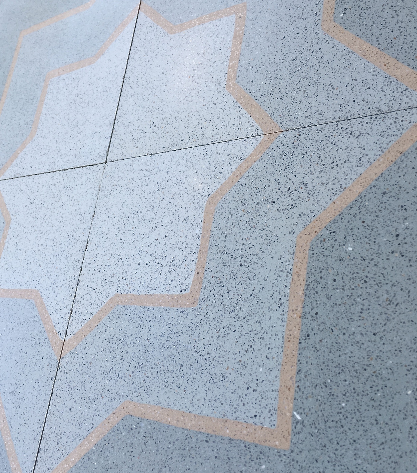 8X8 Star and Cross Matte Encaustic Cement Tile Floor and Wall (Sold by Piece)