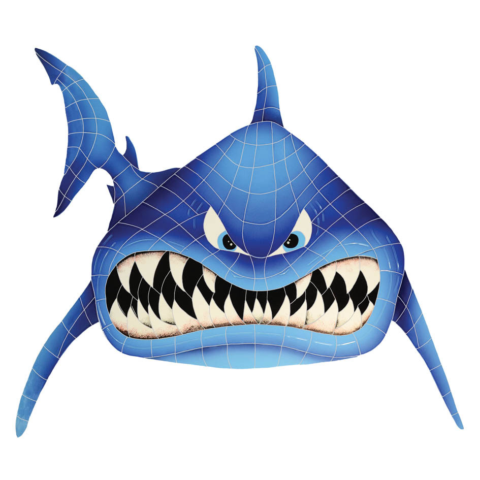 Mosaic In Your Face Shark for Swimming Pool or Wall 42”x38” BIG * FREE SHIPPING