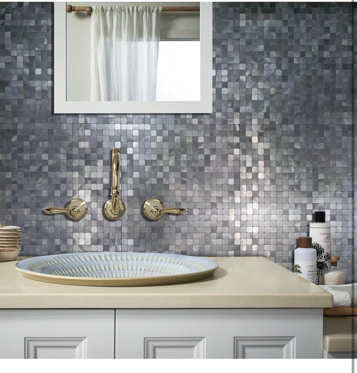 10Sheets Peel and Stick Backsplash Tile for Kitchen, Self-Adhesive Mosaic Tile