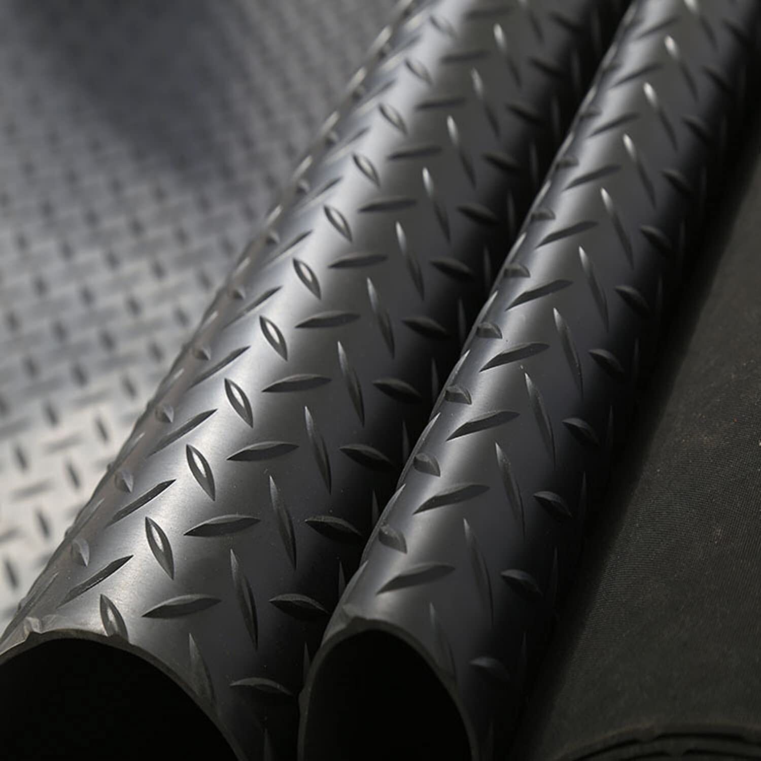 Black Garage Gym Floor Mat Roll PVC Vinyl Cart Truck Flooring Protector Non-Slip