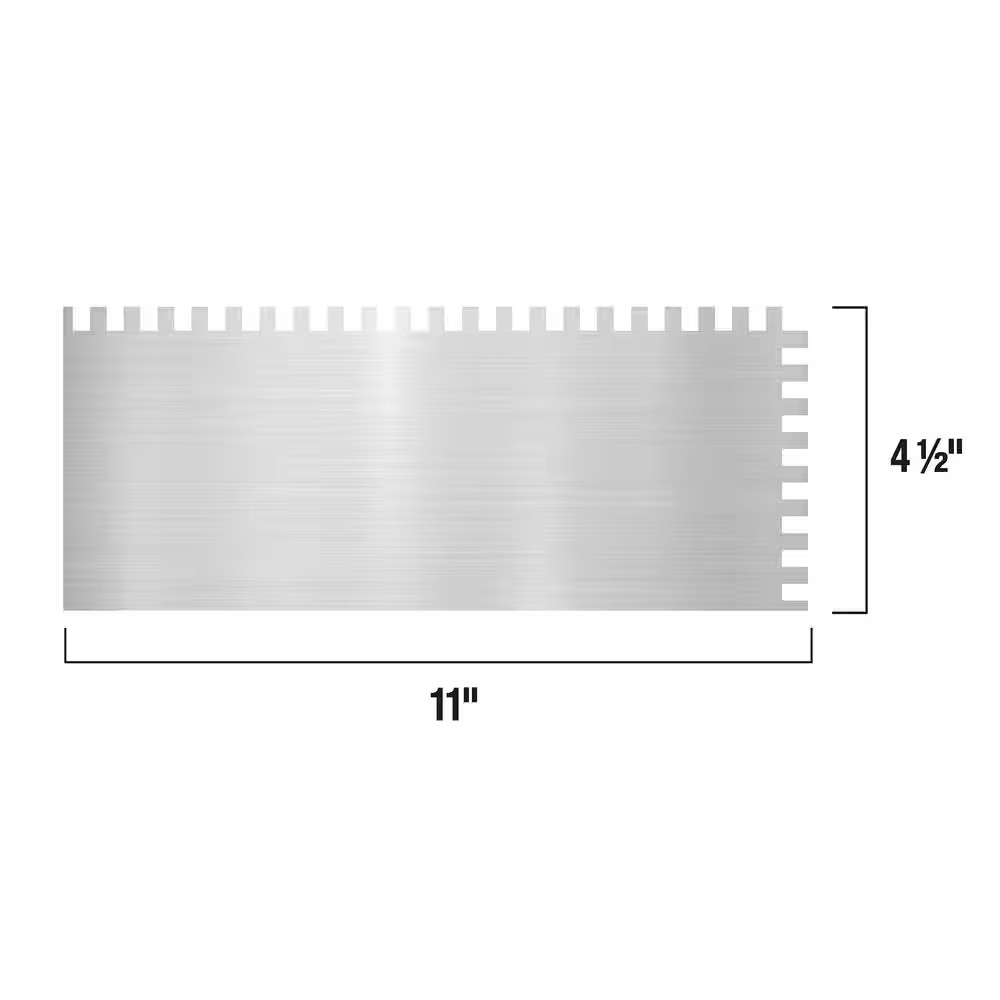 1/4 In. X 3/8 In. X 1/4 In. Comfort Grip Stainless Steel Square-Notch Flooring