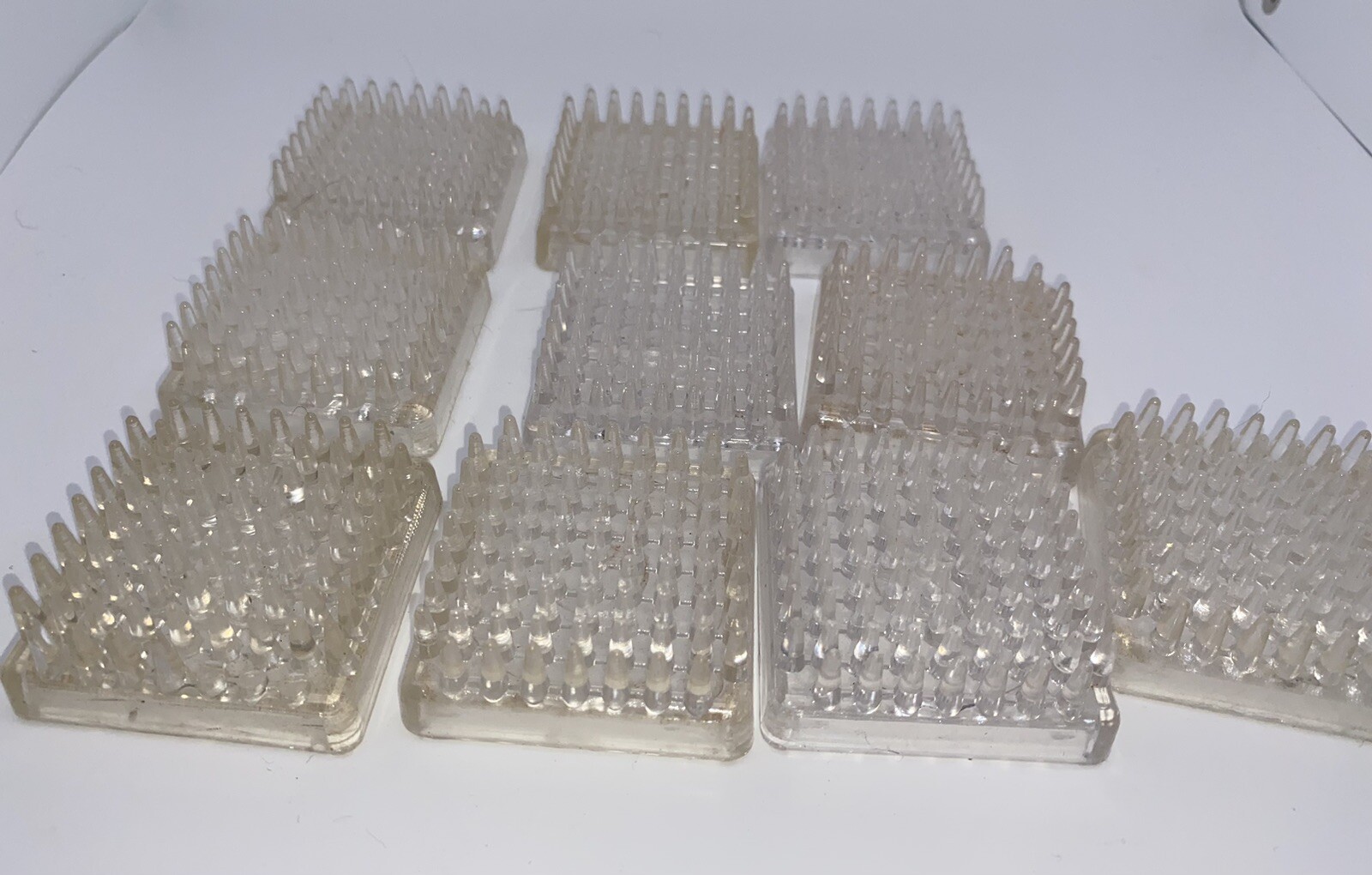 Carpet Protector Spiked Caster Cup Transparent 10 Square 15 round and 4 plastic