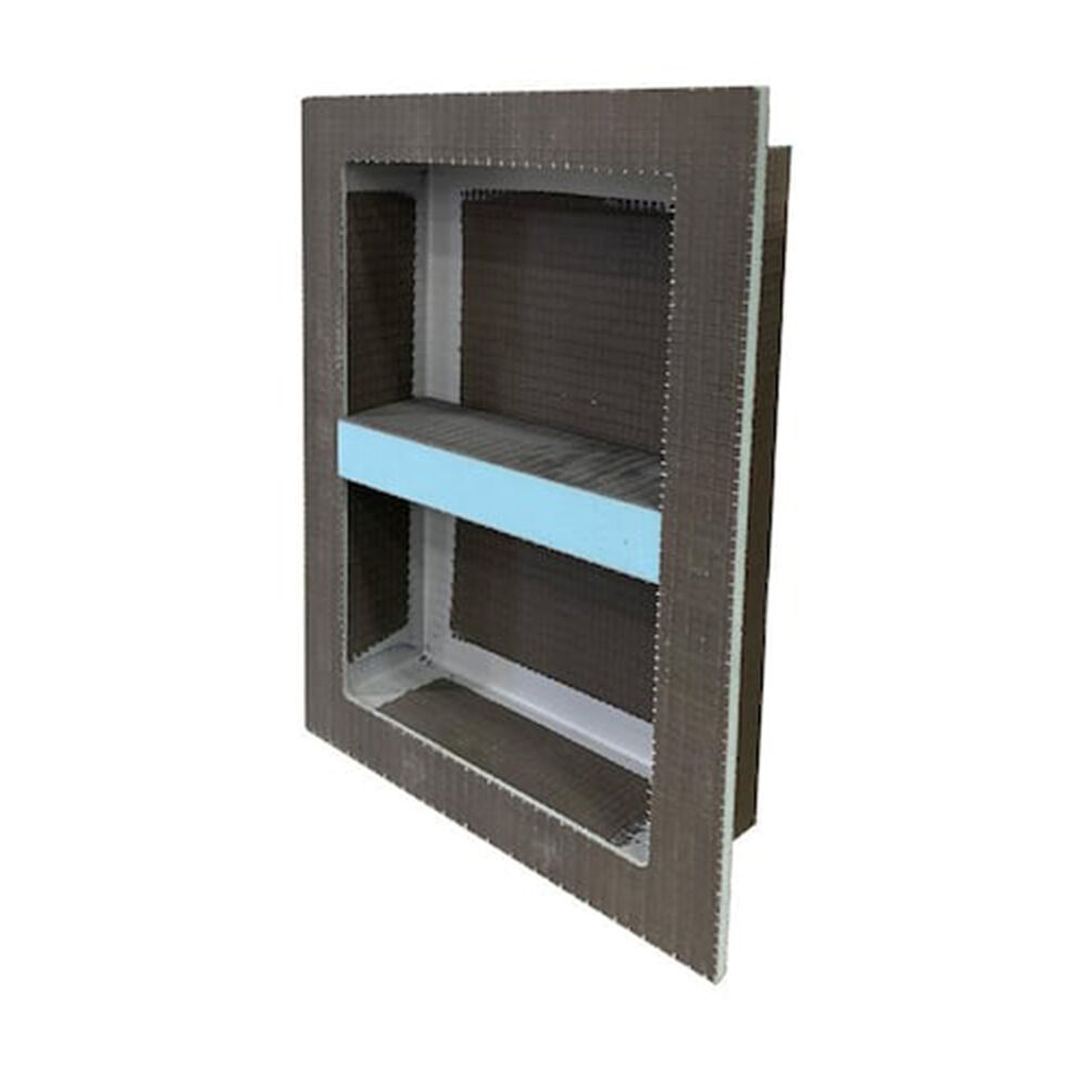 Wedi Prefabricated Waterproof Shower Niche, 16 Inch x 32 Inch, with Shower Shelf