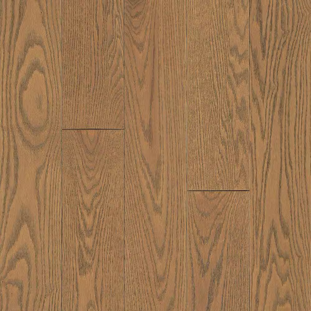 American Vintage Hazelnut Red Oak 3/4 In. T X 5 In. W Wire Brushed Solid Hardwoo