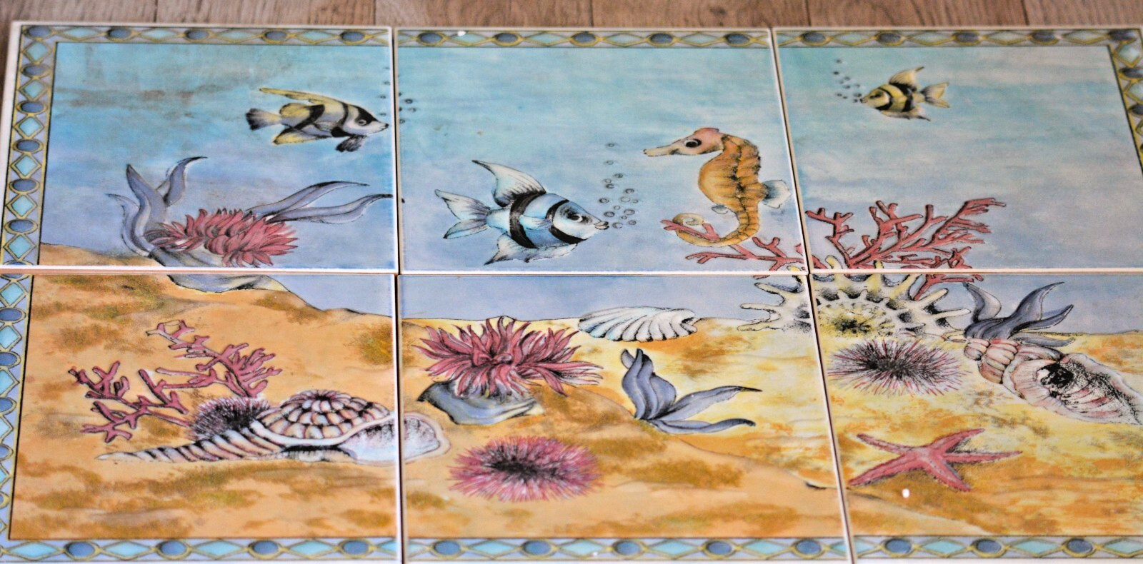 Under the Sea Ceramic Art Tile Mural/Backsplash Approx: 25″ x 20″