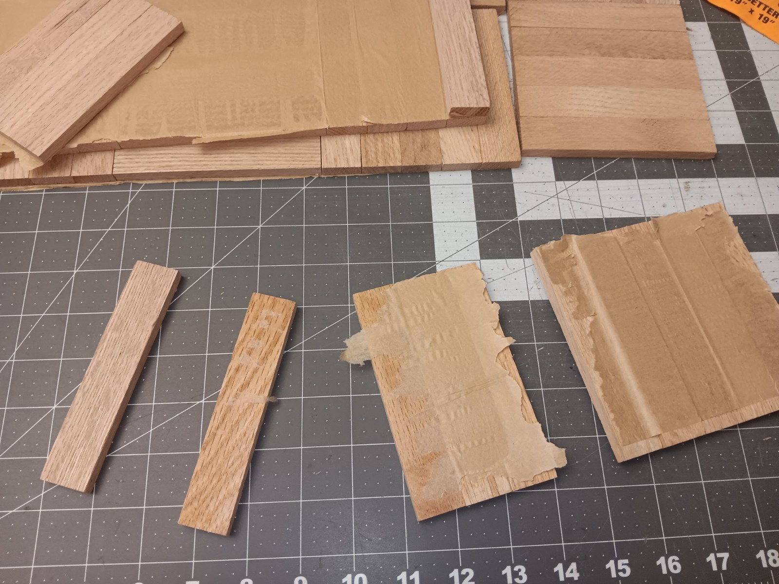 80 fingers of Harris Bondwood TARKETT Red Oak Unfinished Parquet Floor N.O.S.