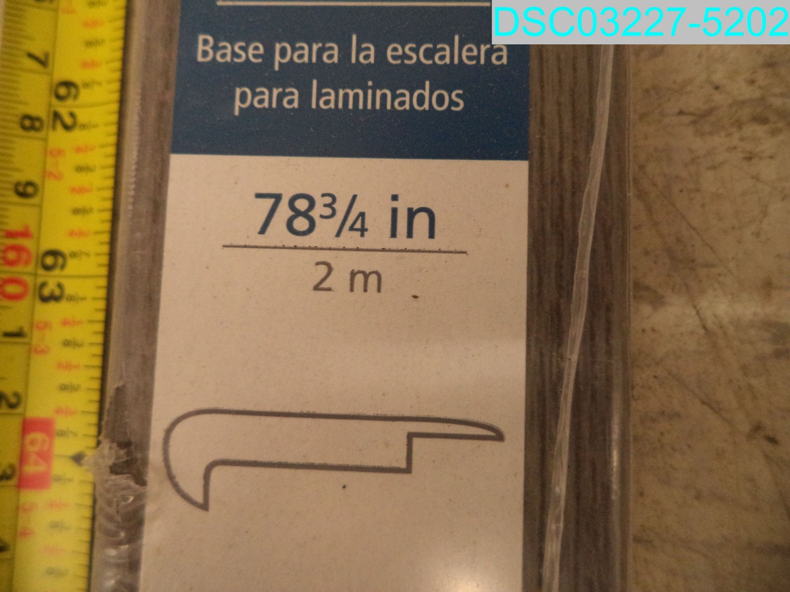 DAMAGED MG01327 Simple Solutions Laminate Stair Nose Molding 78-3/4″ L