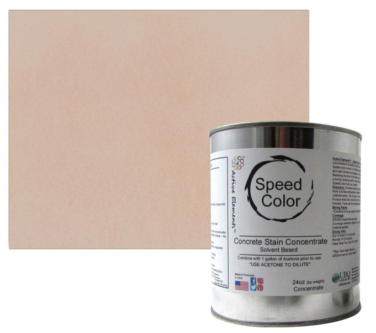 Fast Drying Concrete Stain-Professional-Easy to Use 100-150sq ft Cream