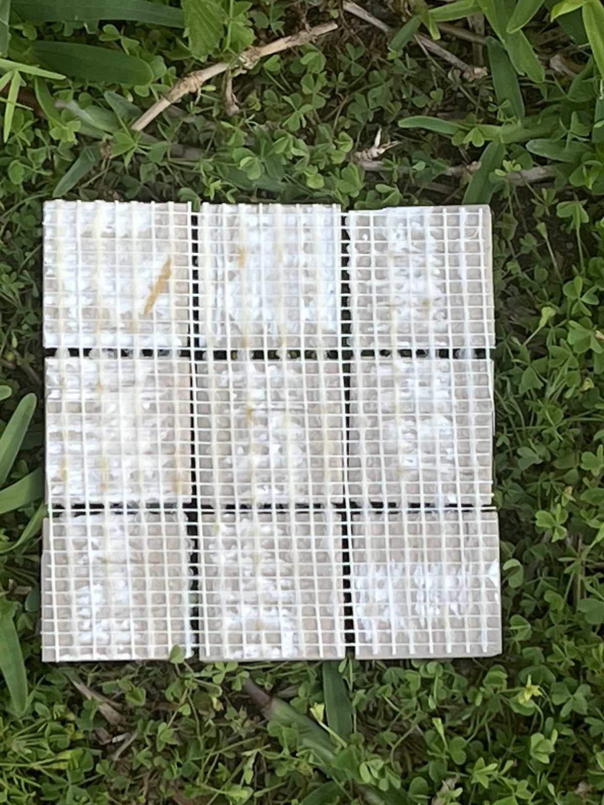 Gray Stone-Look 2×2 Square Mosaic Tile Sheet 6×6 Matte Mesh Backing