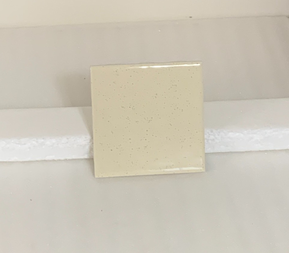 New Vintage Ceramic 4 1/4″ x 4 1/4″ Cream / Brown Sparkle Gloss Made in USA