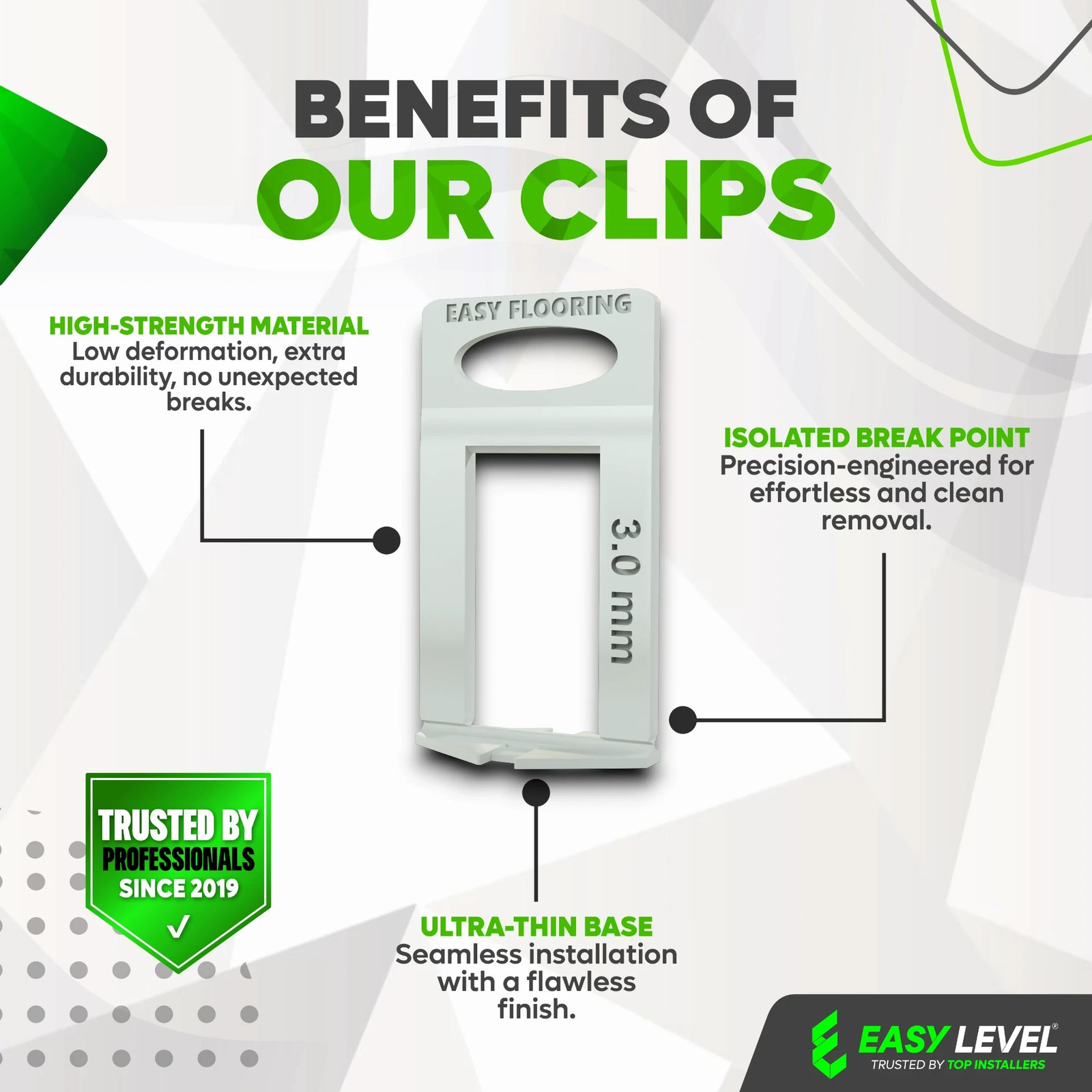 Travertine Leveling Clips 1/8″ – High Height Pieces
