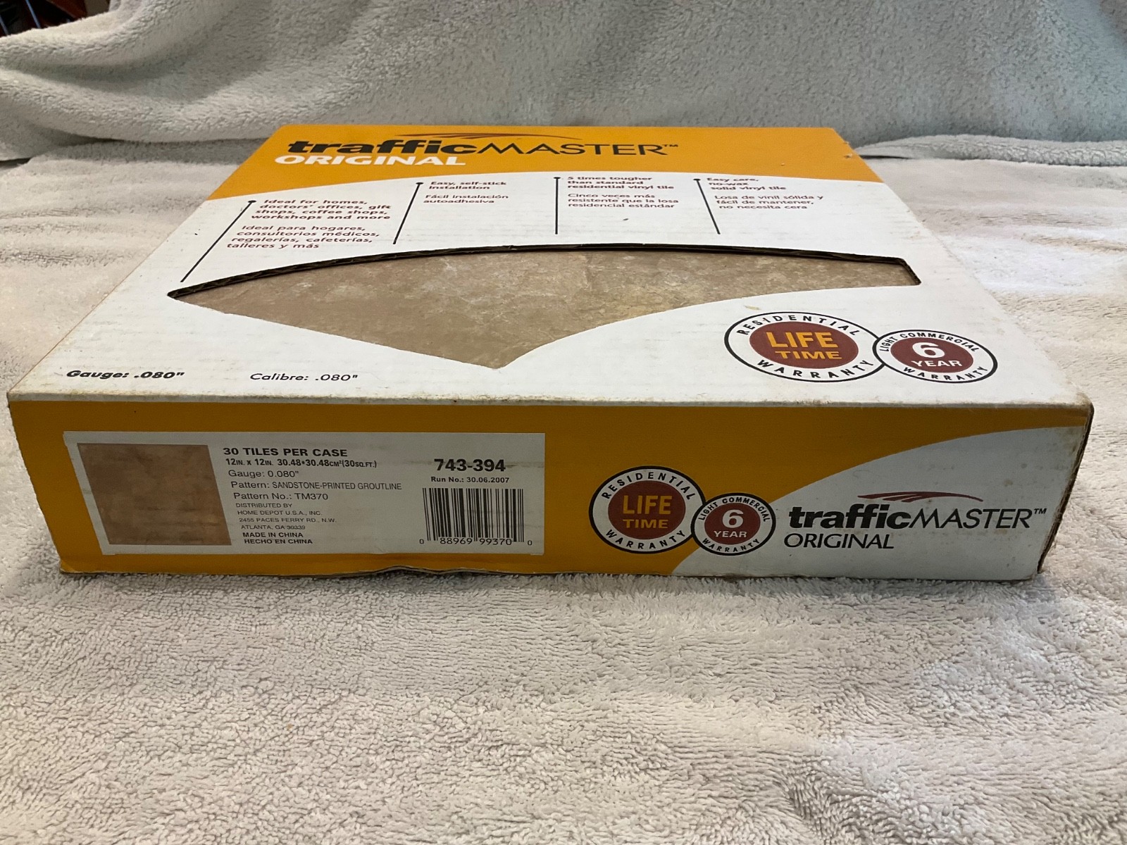 5 TrafficMaster Sandstone Self Stick Vinyl Floor Tiles 12×12 PeelandStick TM370