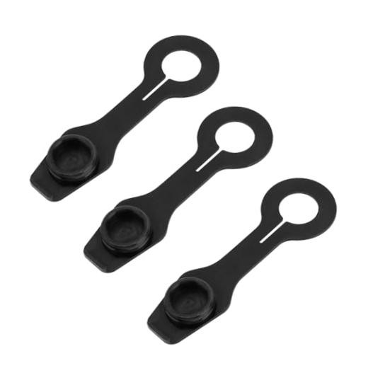 3pcs RV Water Inlet Plugs, 3/4″ Black Rubber City Water Cap Replacement with