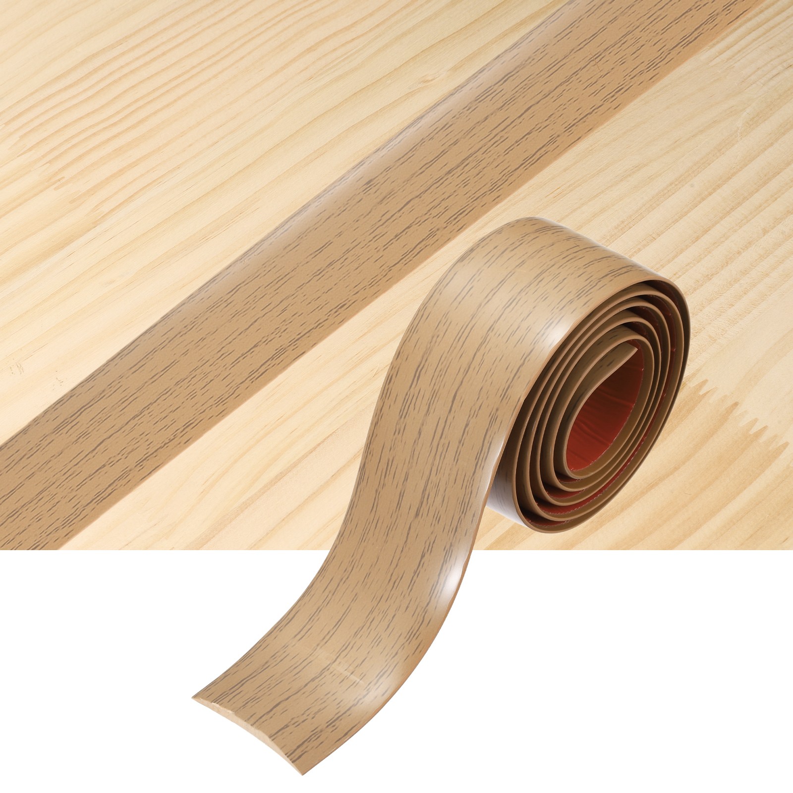Floor Transition Strip 3.28 Ftx1.57″ Plastic Edging Trim Rosewood Vein Brown,