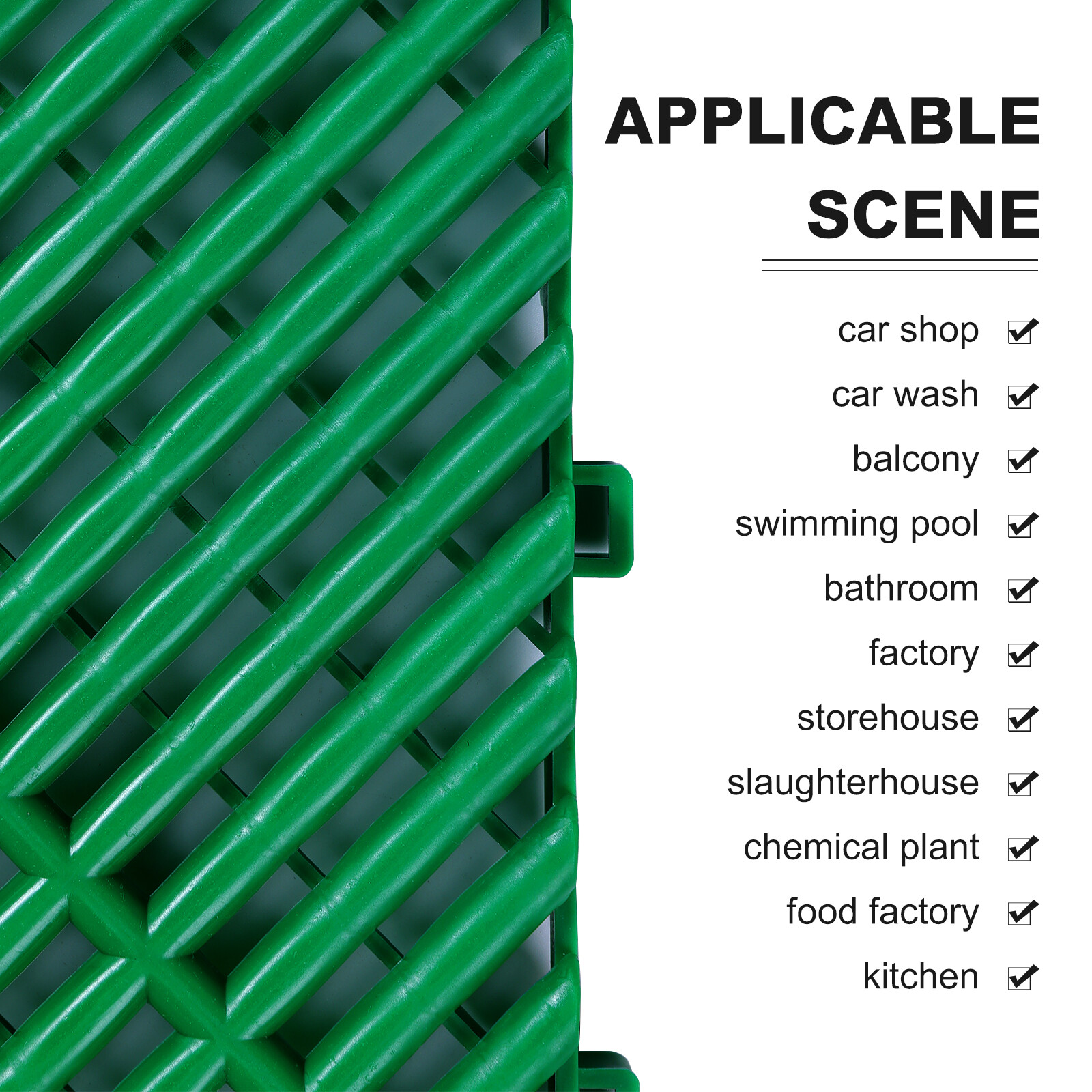 34/68Pcs Interlocking Garage Floor Tiles Vented Water Drainage 15.7″x15.7”x0.7″