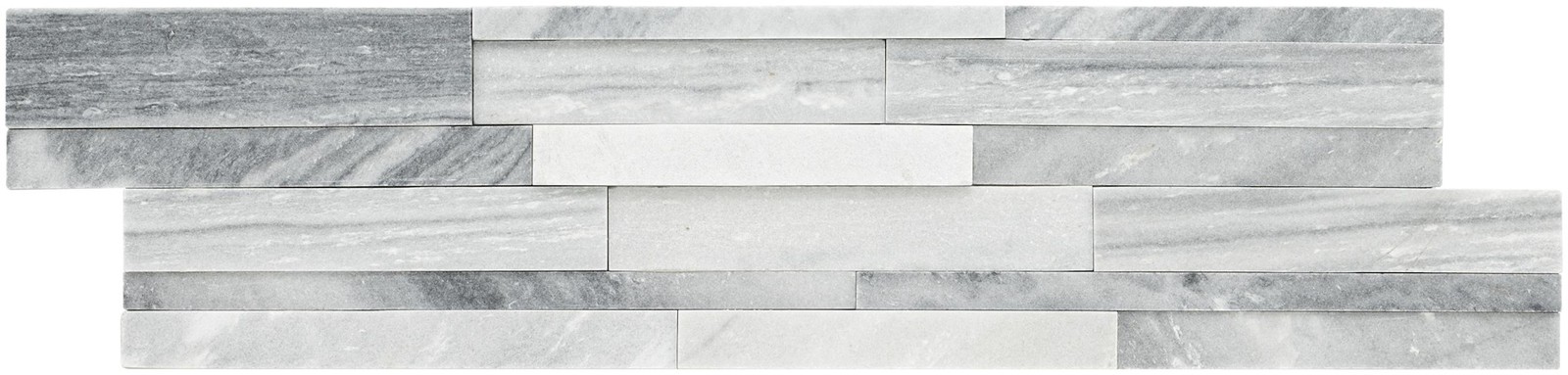 Ackland AKPLPM6X24H-3D-CA 6″ x 24″ Marble Hardscape Wall Tile – – Auric White