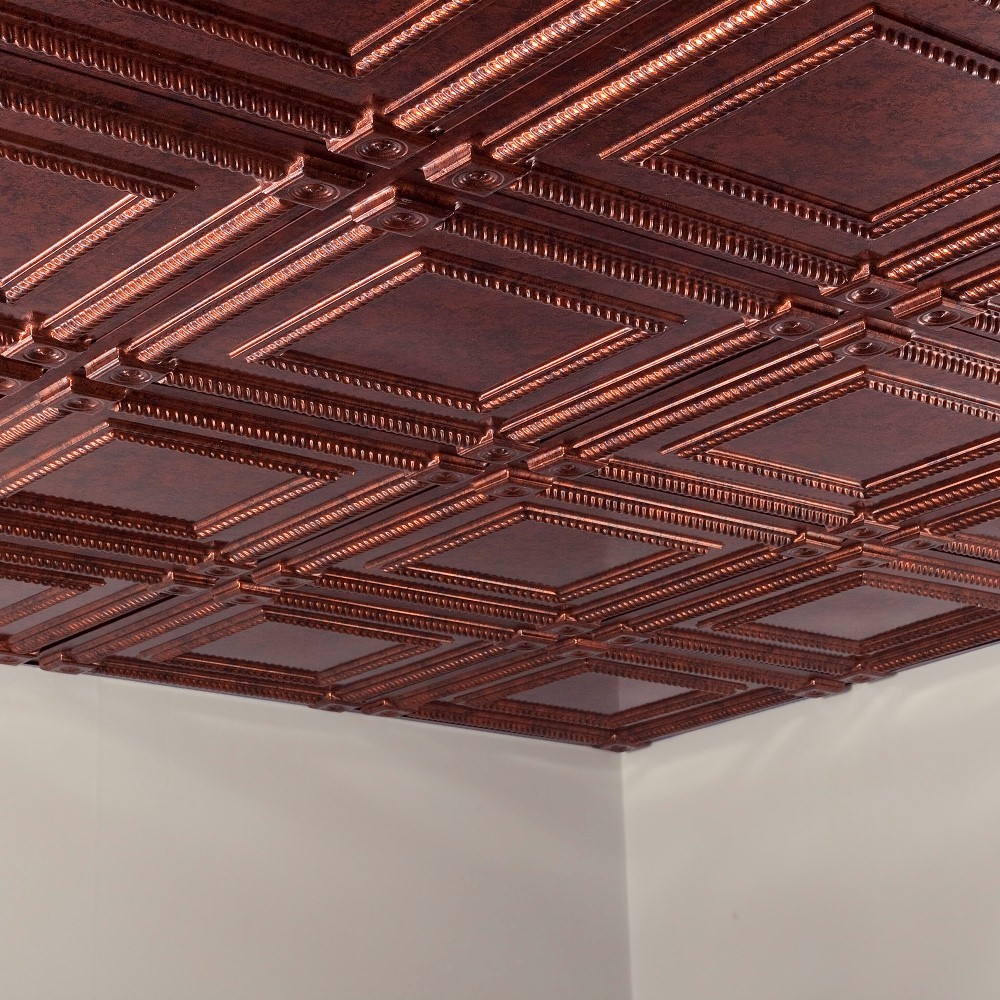 Fasade – Coffer 2ft x 2ft Lay In Ceiling Tile/Panel (5 Pack)