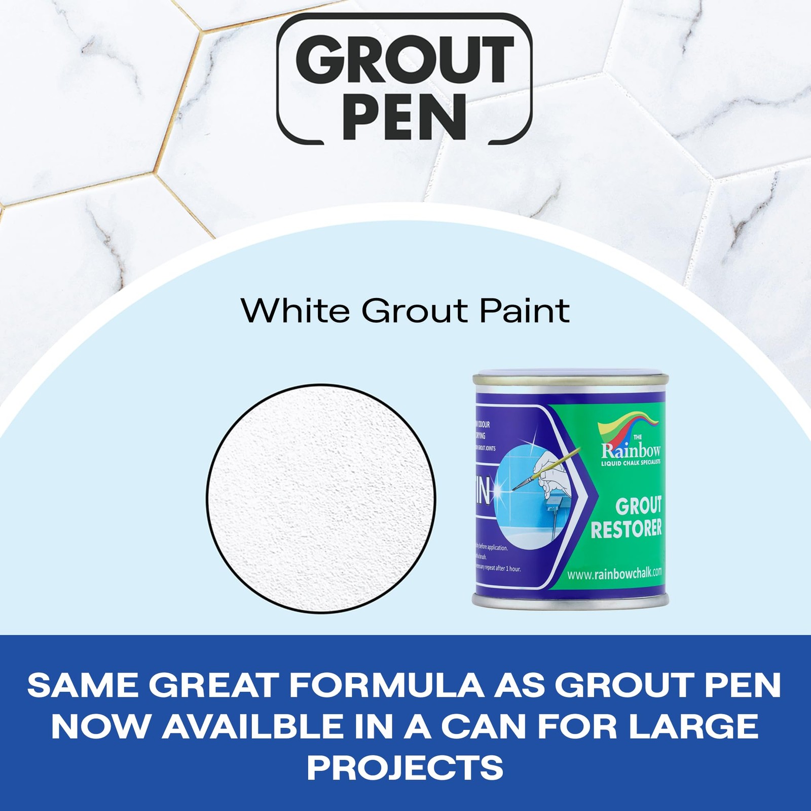 Grout Pen White Paint: Waterproof Tile 4.2 Fl Oz (Pack of 1),