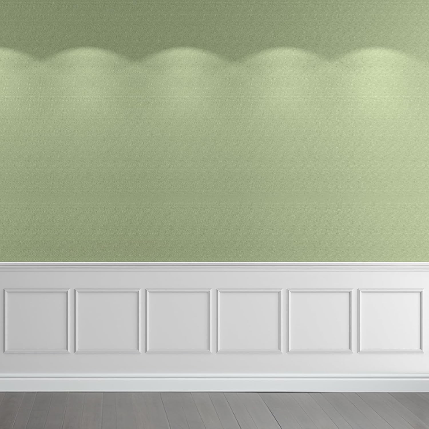 Accent Wall Molding Kit – 6 Premade White Wainscoting Panels, Peel & Stick 20×20