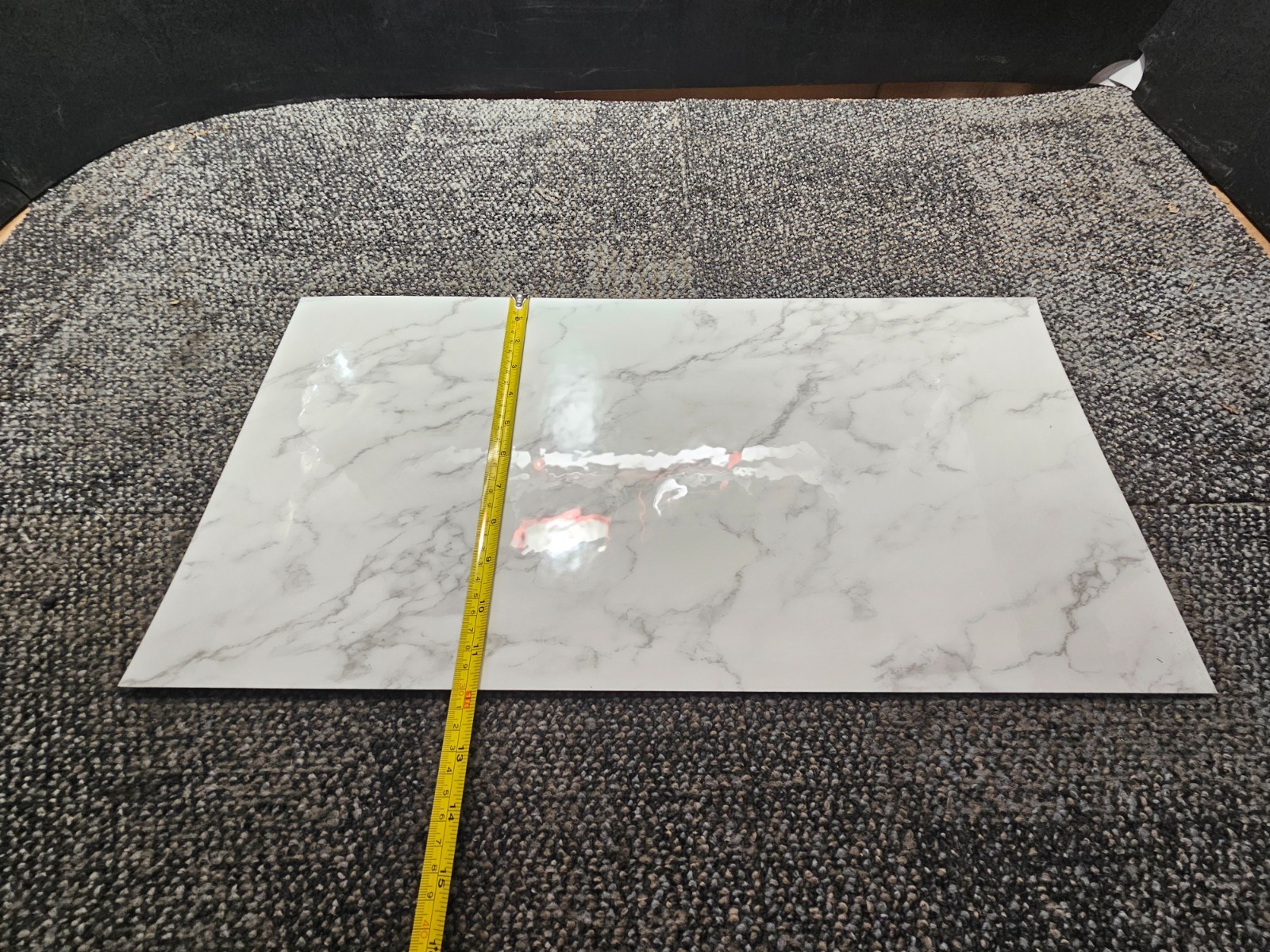 (QTY 20) Vinyl Floor Peel & Stick Tiles 12 X 24″ White Marble For Kitchen Floor