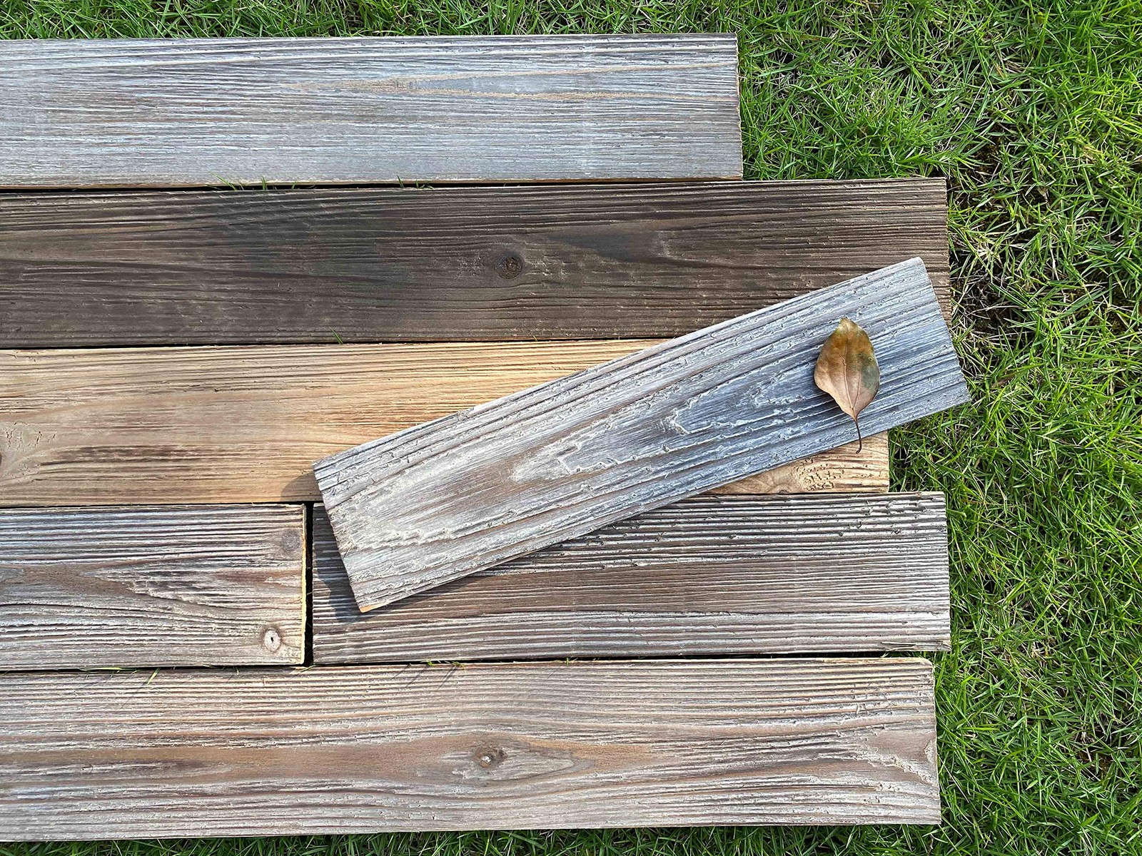 Holydecot Nail Up Paneling Wood Wall Panels, Real Solid 10 Sq Ft, Brown Gray