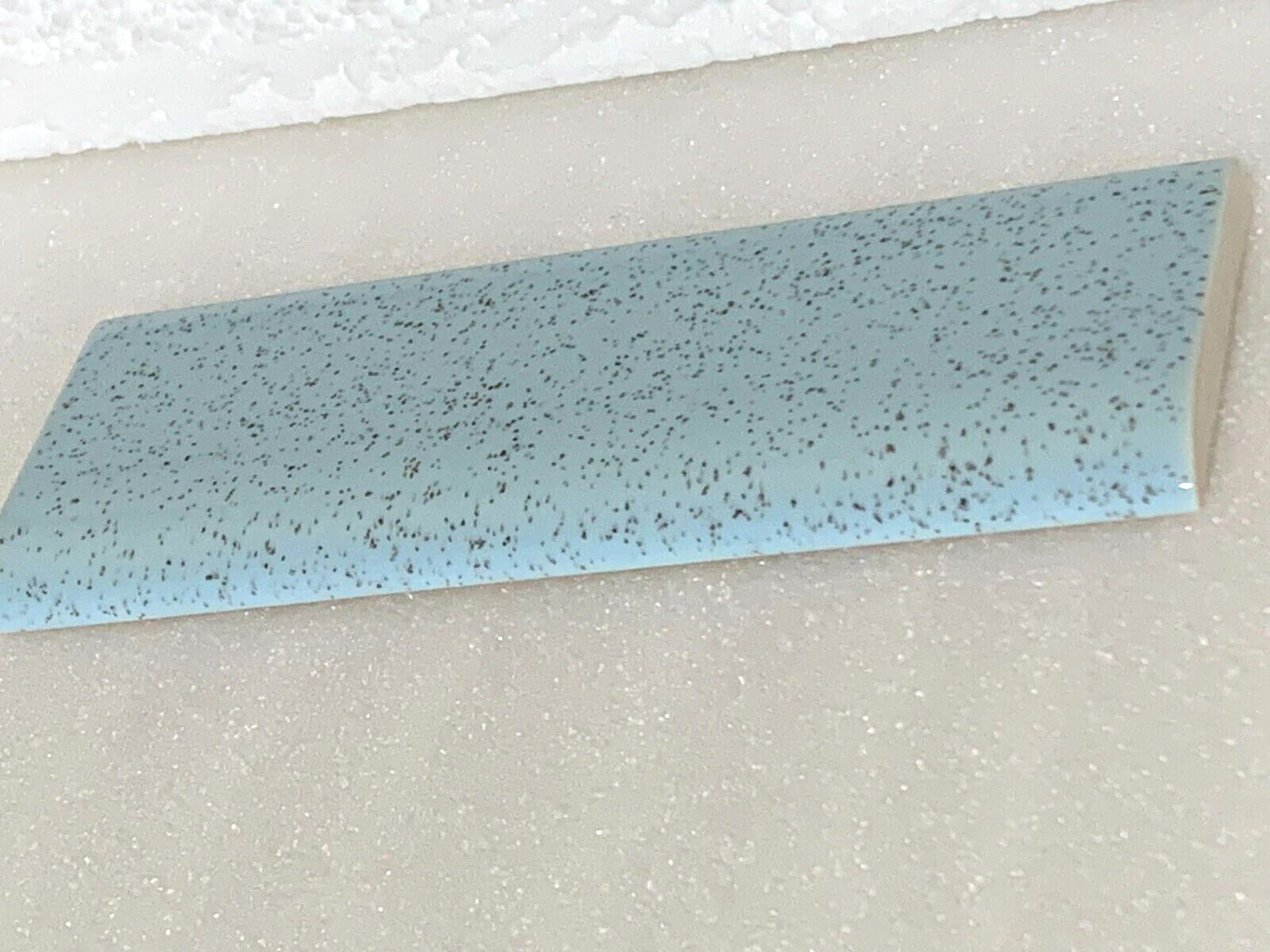 Vintage Stylon ceramic Stardust Blue 2″ x 6″ Flat Surface Bullnose Gloss *2*pcs