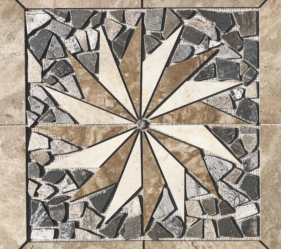 36″ x 36″ Tile Medallion Deco – Daltile Esta Villa & Affintiy tile series