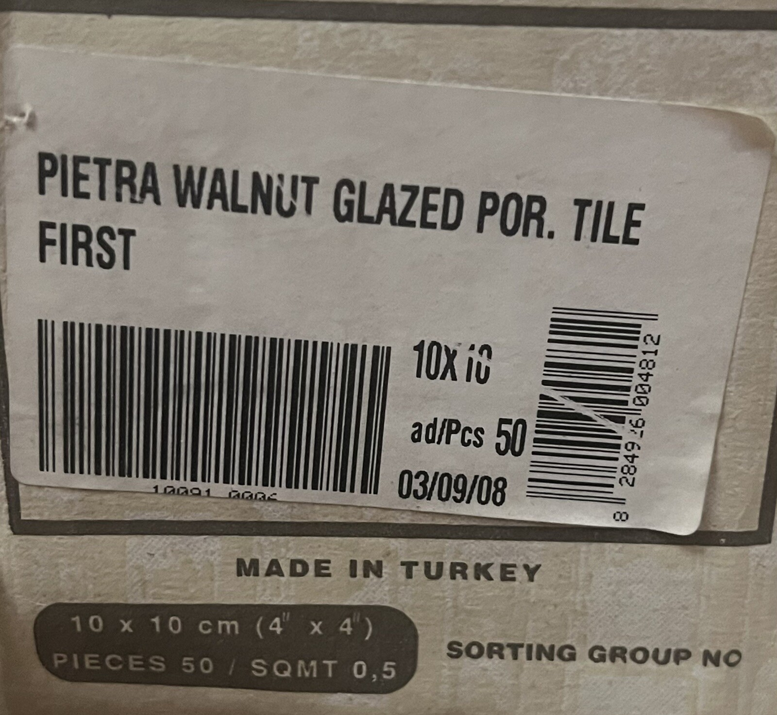 CASE of 50! Anatolia Satori Angora Collection 4×4 Pierre Walnut Porcelain Tile