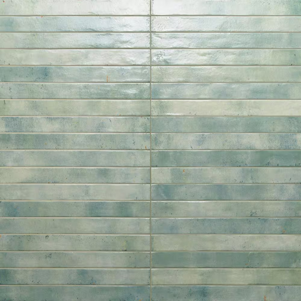 Chroma 2 In. X 18 In. Aquamarine Porcelain Subway Tile (7.42 Sq. Ft./Case)