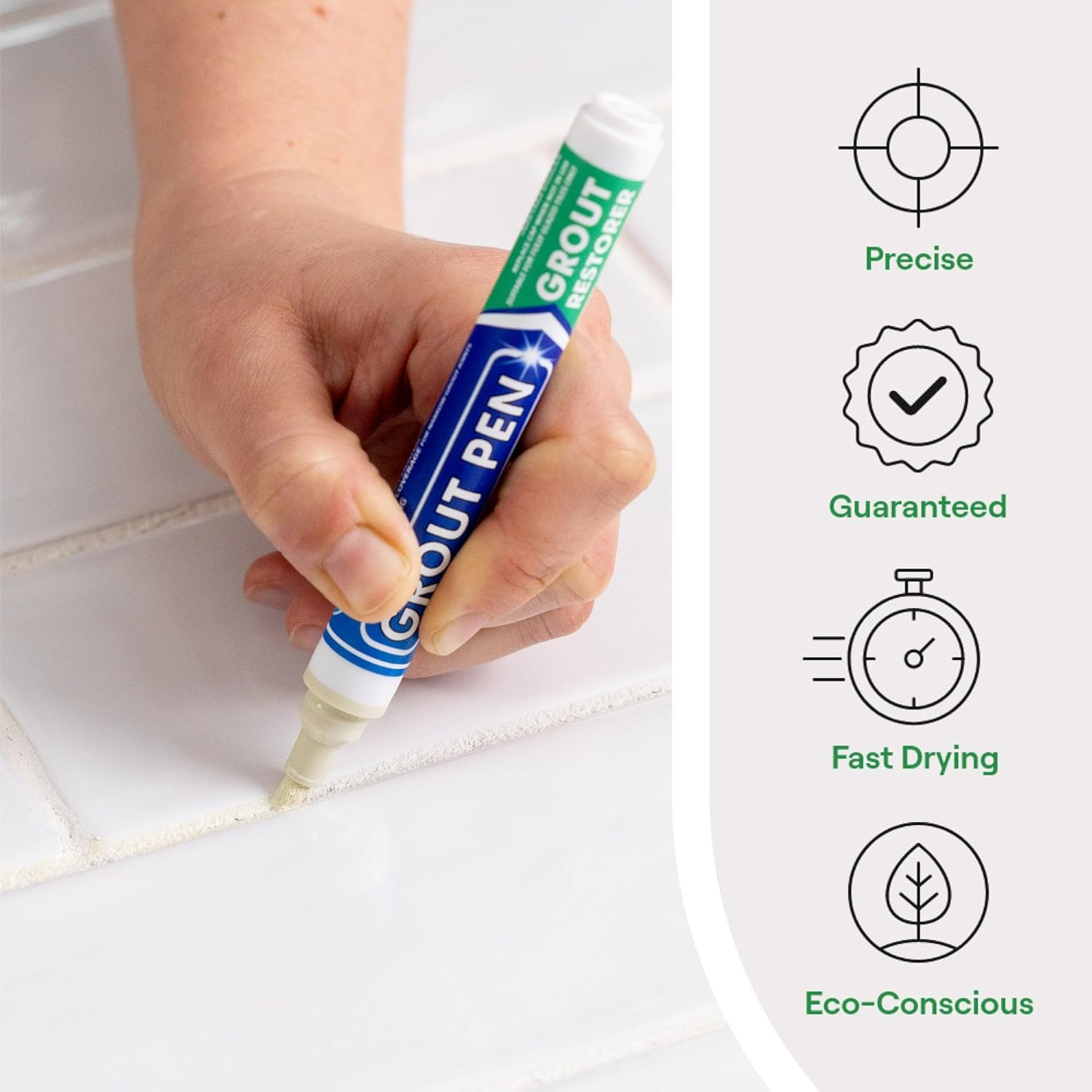 Grout Pen Ivory Tile Grout Paint Marker Restorer – Narrow 5mm Tip (7mL) | Wat…