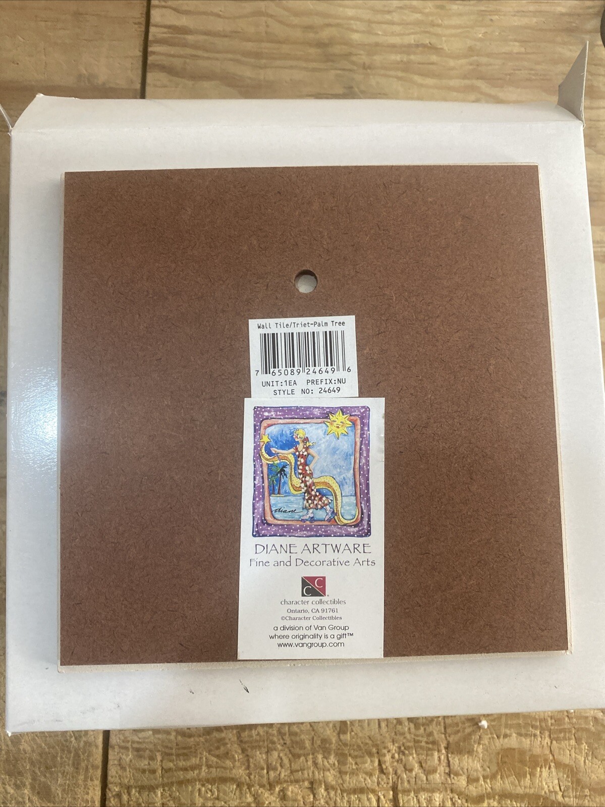 Diane Artware Wall Tile Trivet Palm Tree 6″ x 6″ NEW – QUANTITY