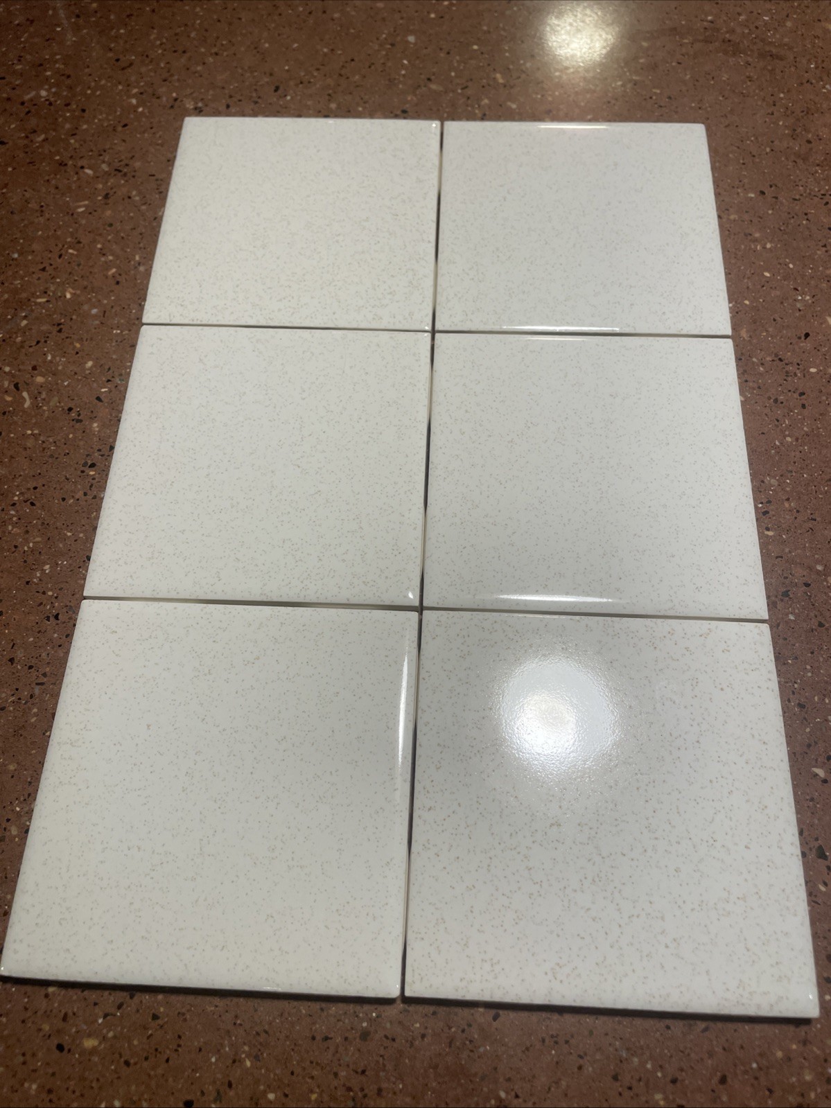 1 Wall Tile USA 4-3/8″ Vintage Gloss Brown Speckled Oatmeal