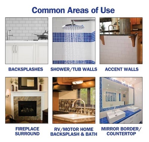 MusselBound 15 SQ FT WHT Tile Adhesive Mat Use With Kitchen Backsplash Wall Tile