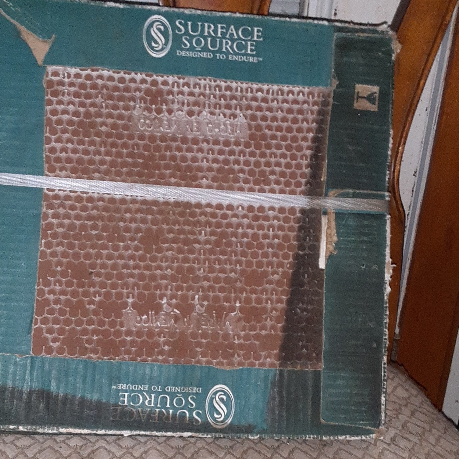 Surface Source Antique Style Brown 13×13 Glazed Glossy Tile, Case 14 sq ft