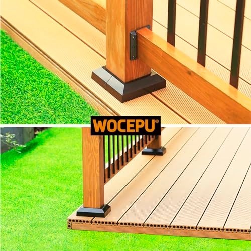 4 pcs 4×4 (Actual: 3.5″x3.5″) Aluminum Deck Post Base Cover, for Railings, Stair
