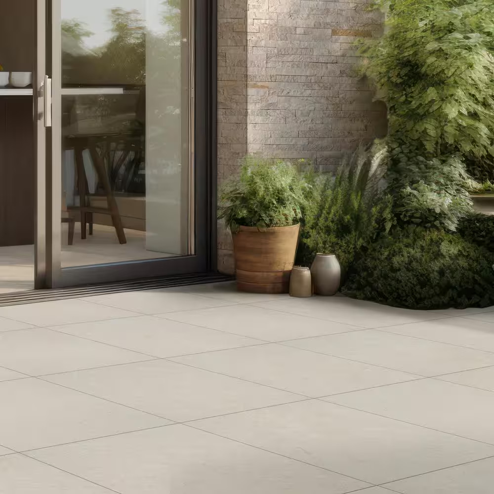 Living Style Pearl 2 Cm. X 24 In. X 24 In. Matte Porcelain Stone Look Paver (8 S