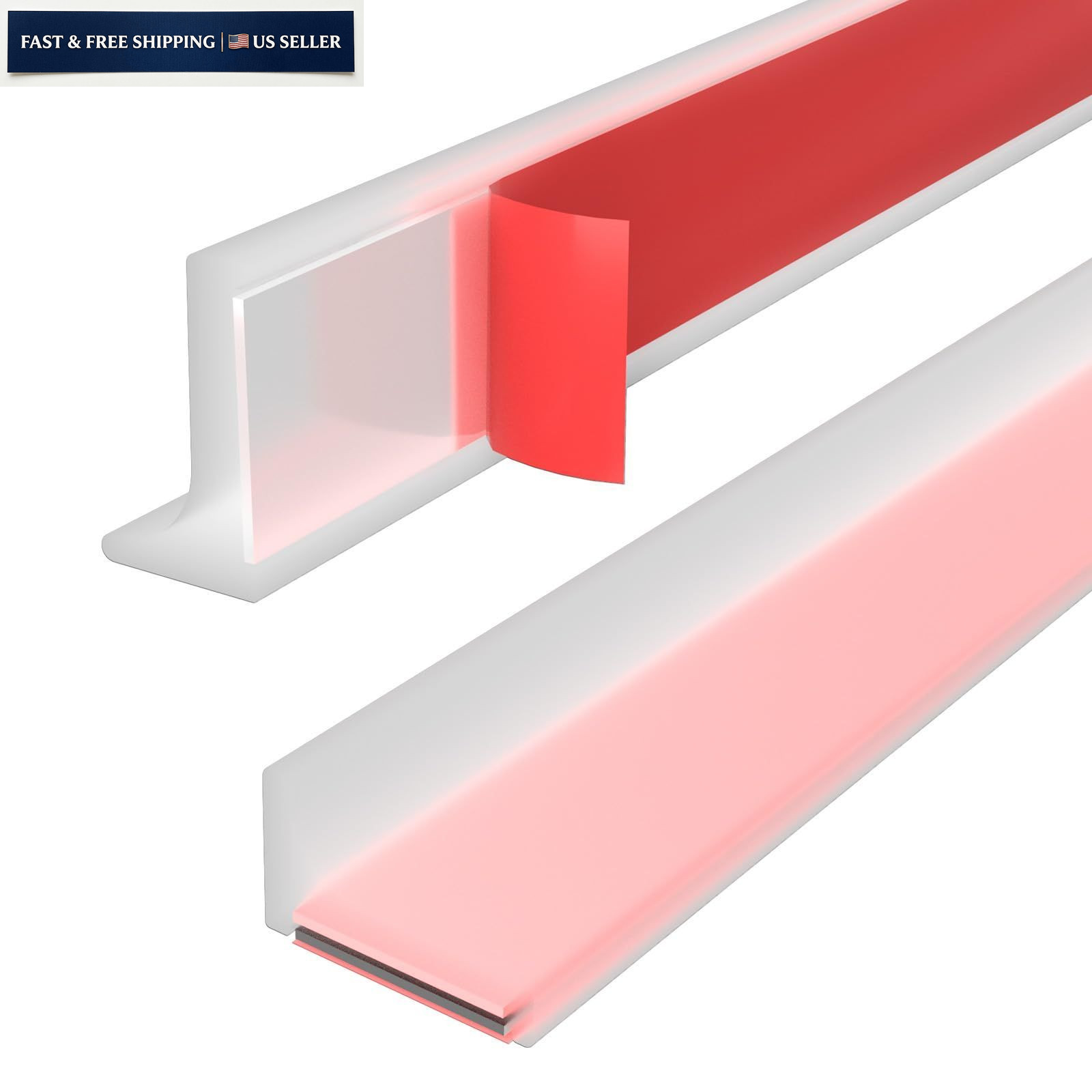 Shower Threshold Water Dam Guard – Self-Adhesive Silicone 39inch, Transparent