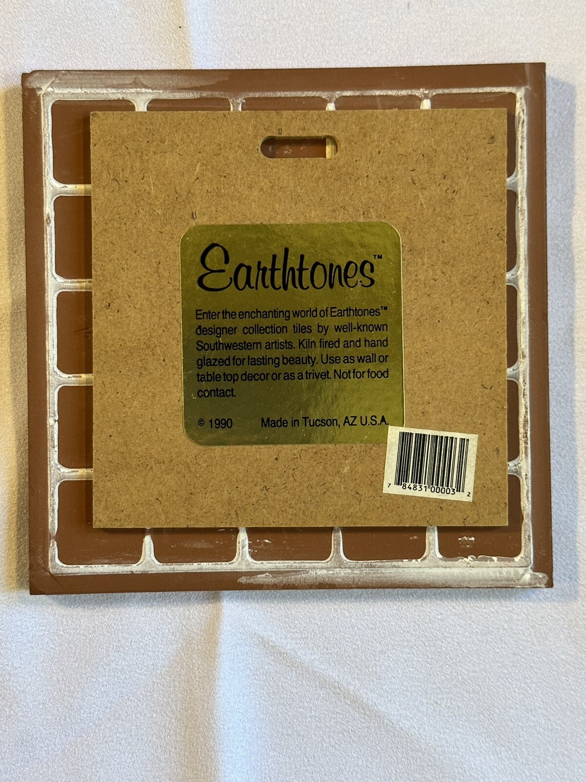 Vintage 1995 Earthtones the Serenading Coyotes Ceramic Terra Cotta 6″ x 6″ Tile