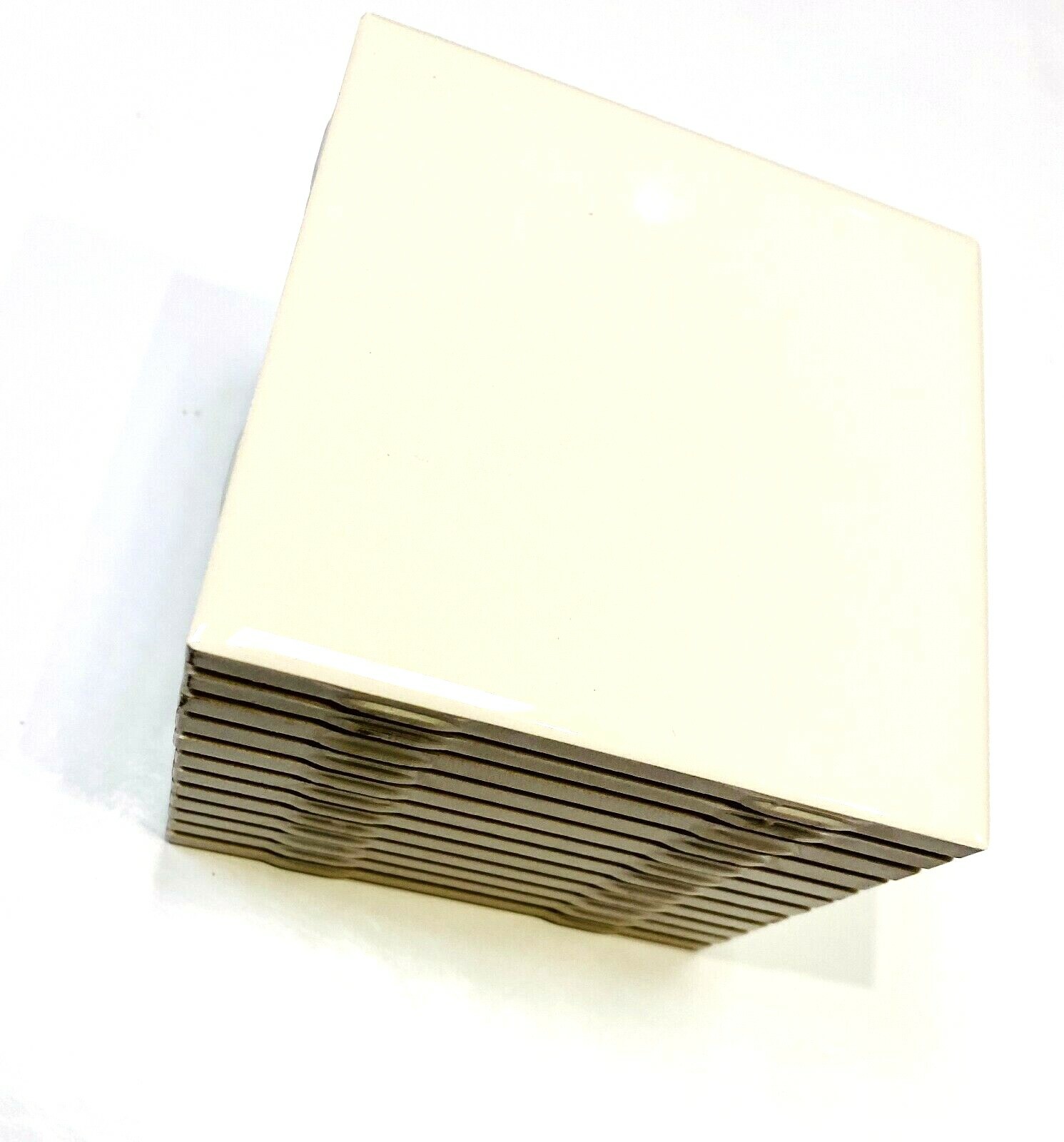 Almond Glossy 4.25×4.25 Ceramic Tile Coaster Arts&Crafts 4×4 Backsplash 1 PIECE