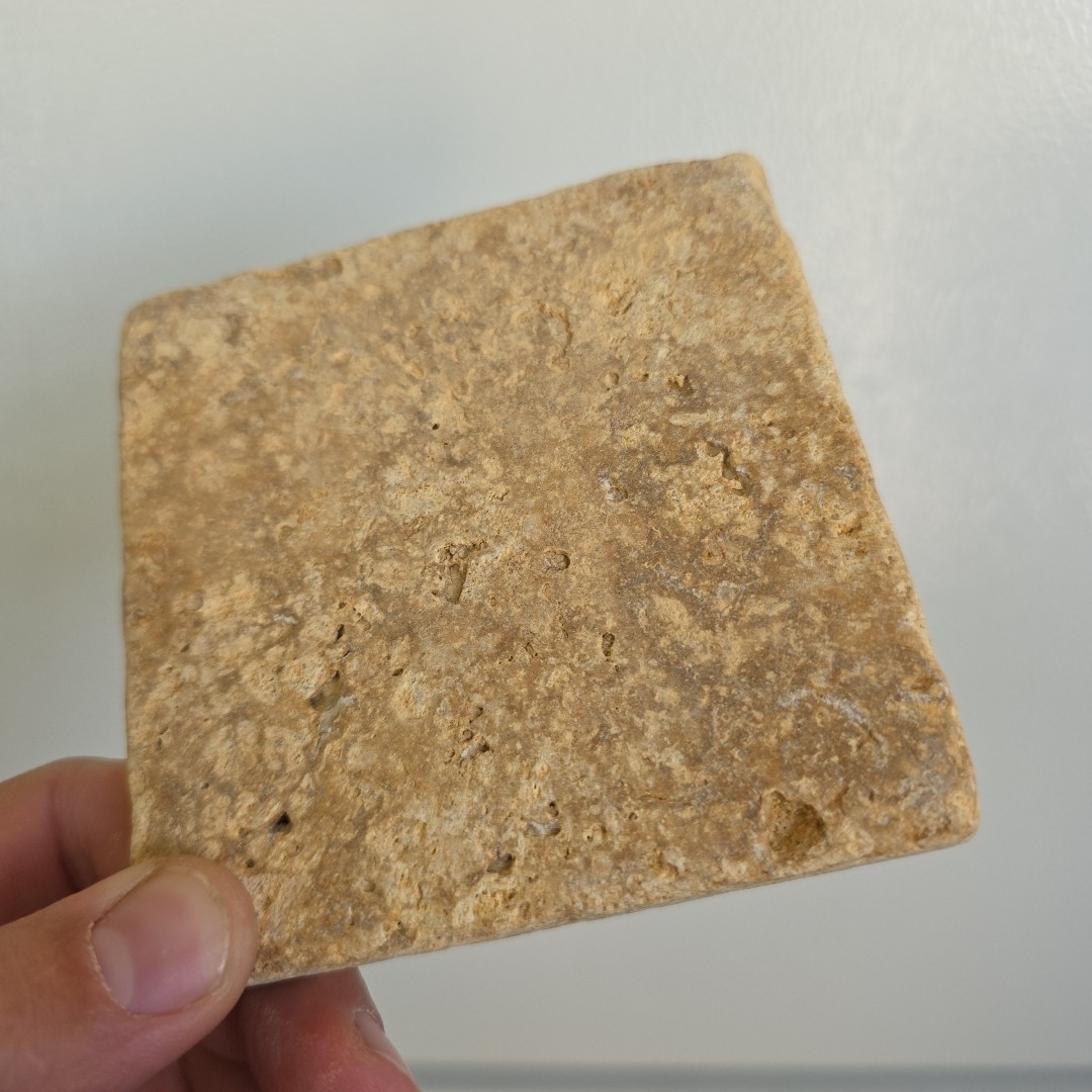 (1) Florida Tiĺe Pietra Art GIALLO Limestone 4×4 Off-White Beige Made In Turkey