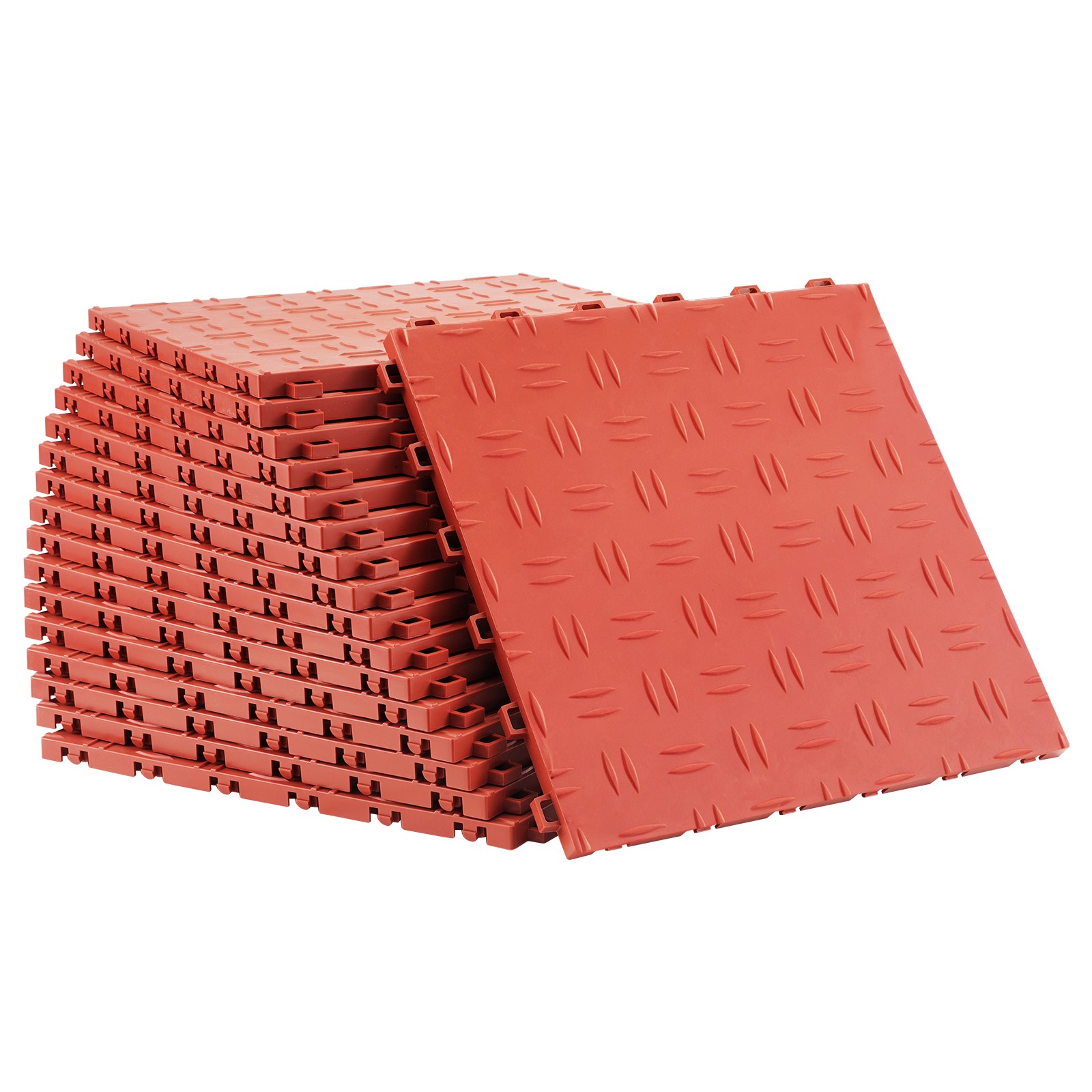Uimoso Interlocking Garage Floor Tiles 12×12 in, 25 Pack, Red