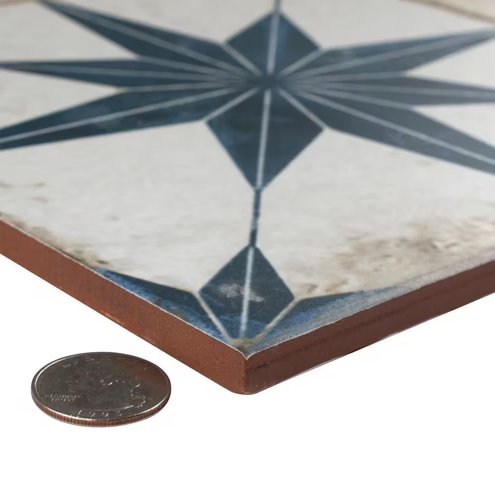 Kings Star Blue 17-5/8 In. X 17-5/8 In. Ceramic Floor and Wall Tile (10.95 Sq. F