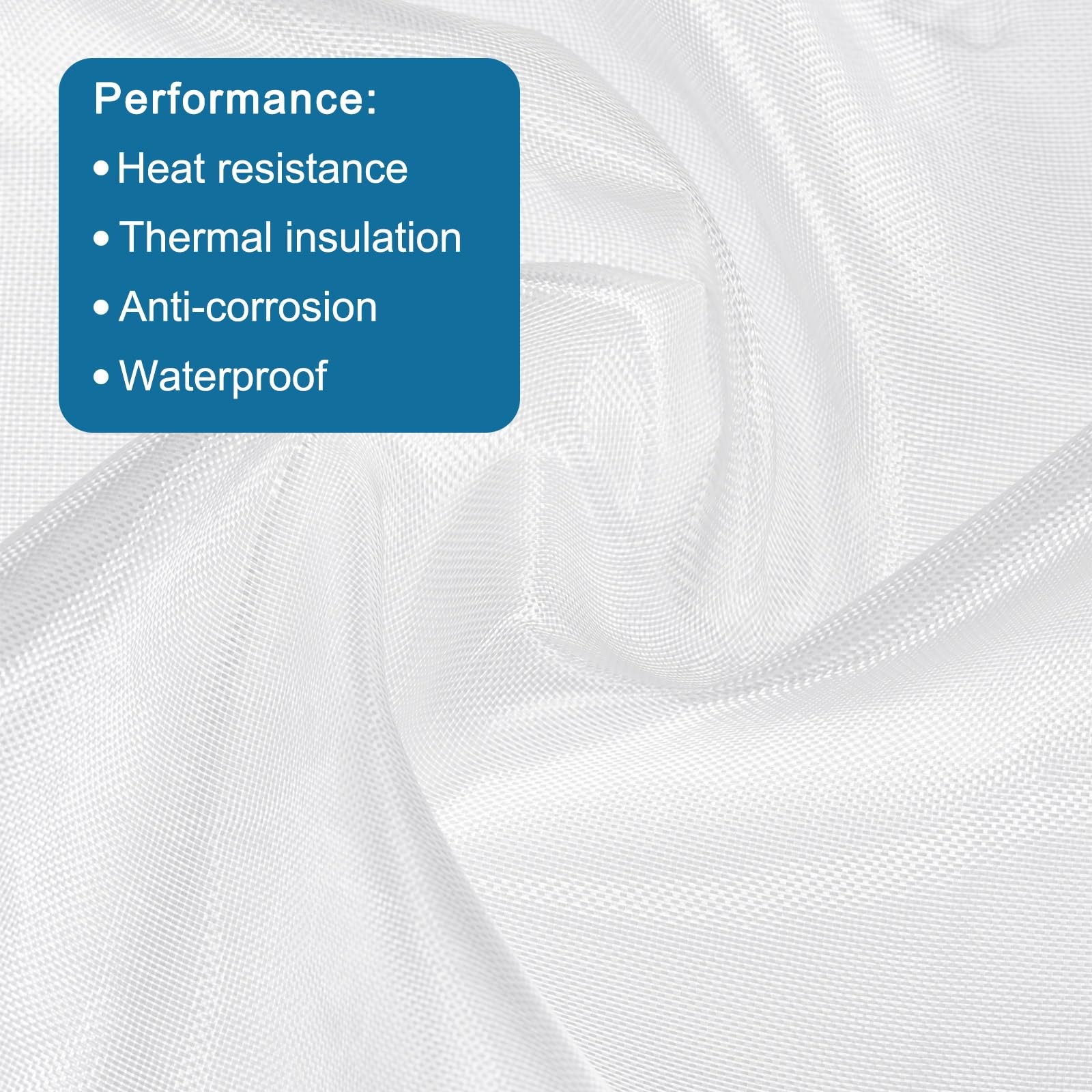 MECCANIXITY Fiberglass Cloth 2 OZ/50g 300cm(3.27 3mx1.27mx0.05mm, White