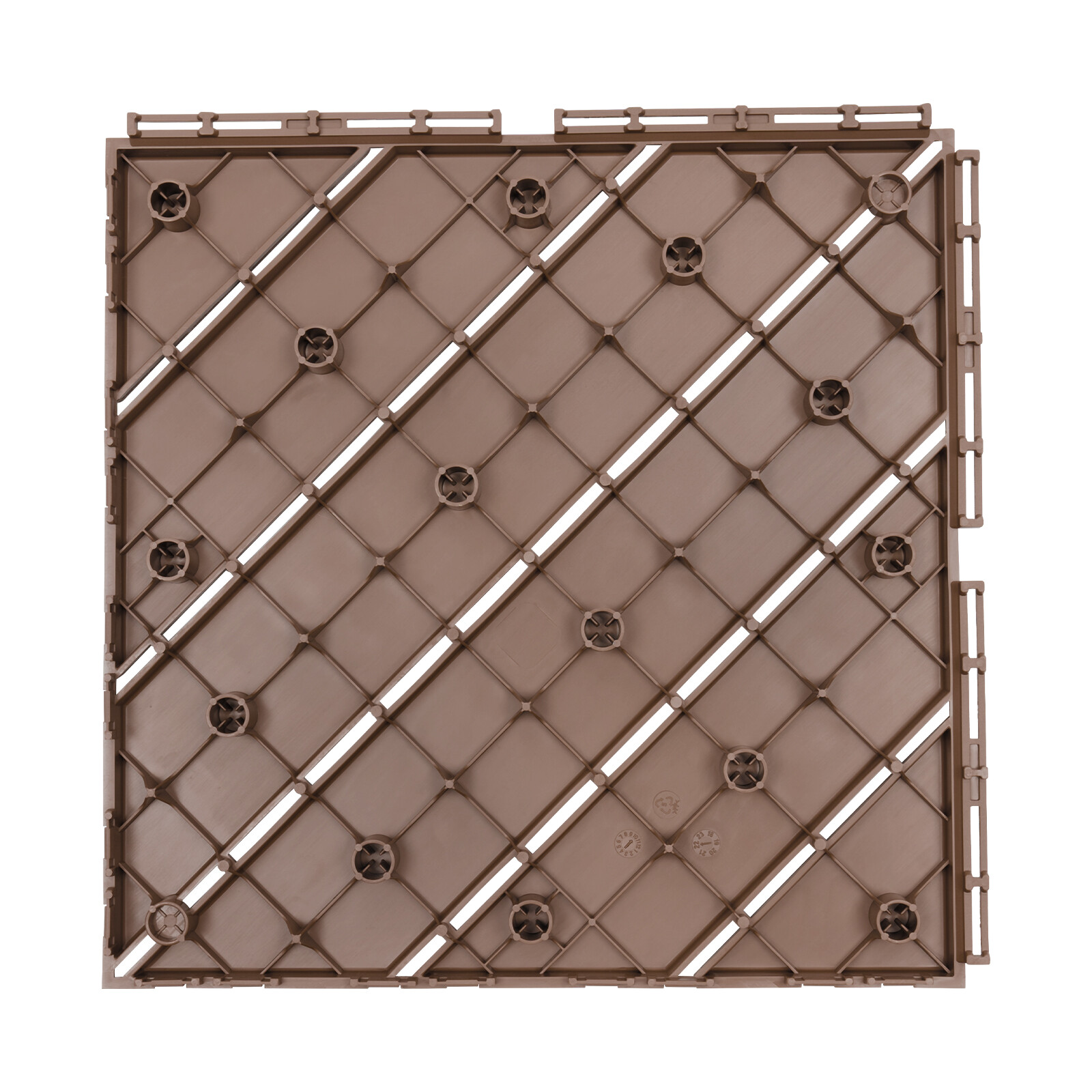 27 PACK Plastic Interlocking Deck Tiles Outdoor Patio Flooring Coffee 12″x12″.