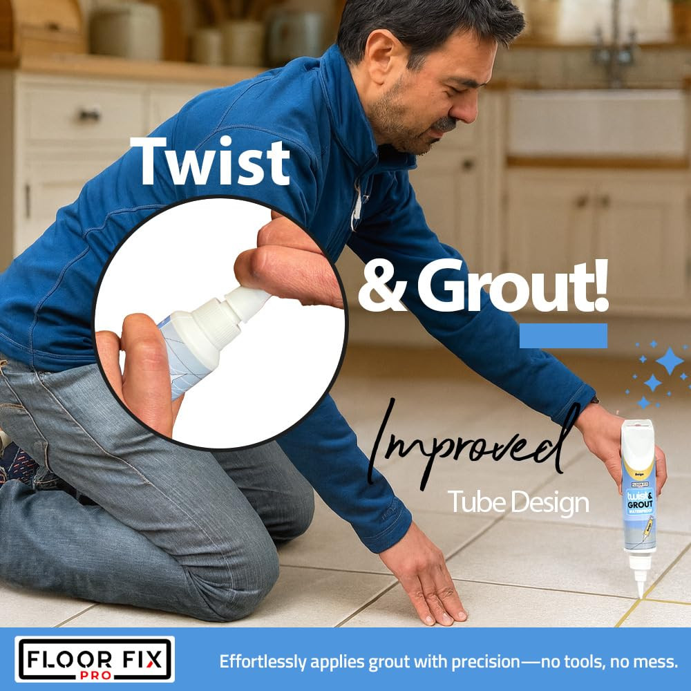 Floor-Fix Pro Repair Kit – Premixed Waterproof Grout Repair & Grout Paint Pe…