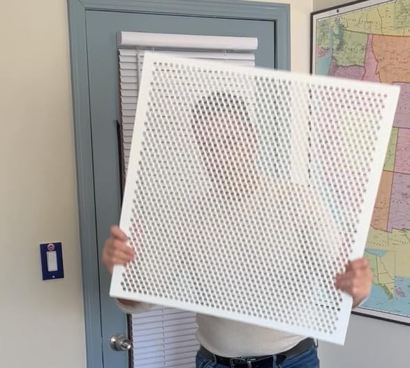 2’x2′ White Plastic Perforated Tile with 3/8″ Holes (2-Pack)