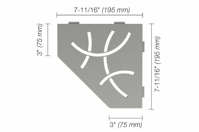 Schluter SHELF-E – Pentagonal Curve Design – Stone Grey – SES2D6TSSG