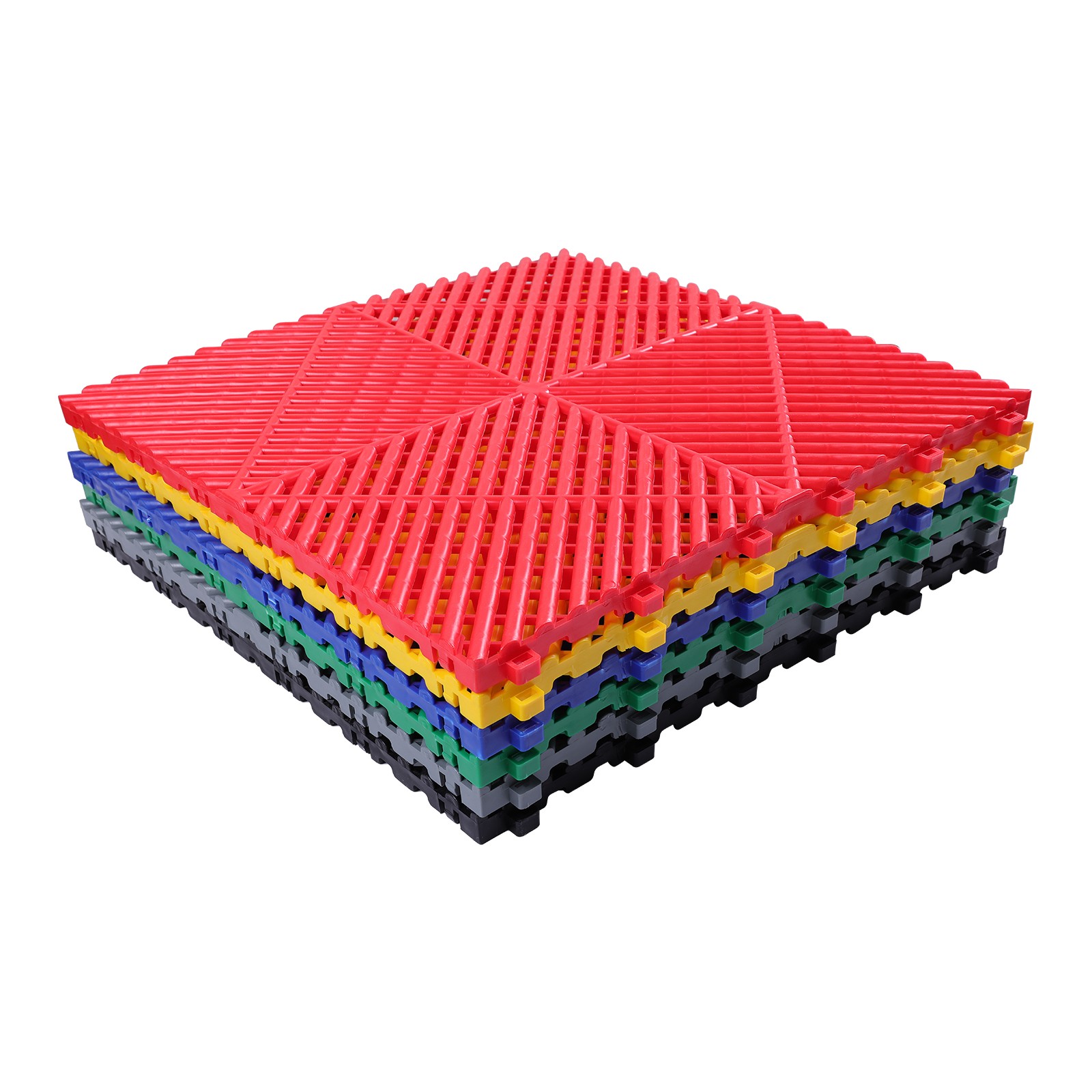 Garage Floor Tiles 2.5 Ton Load Bearing Dual Layer Heavy Duty Interlocking Mats
