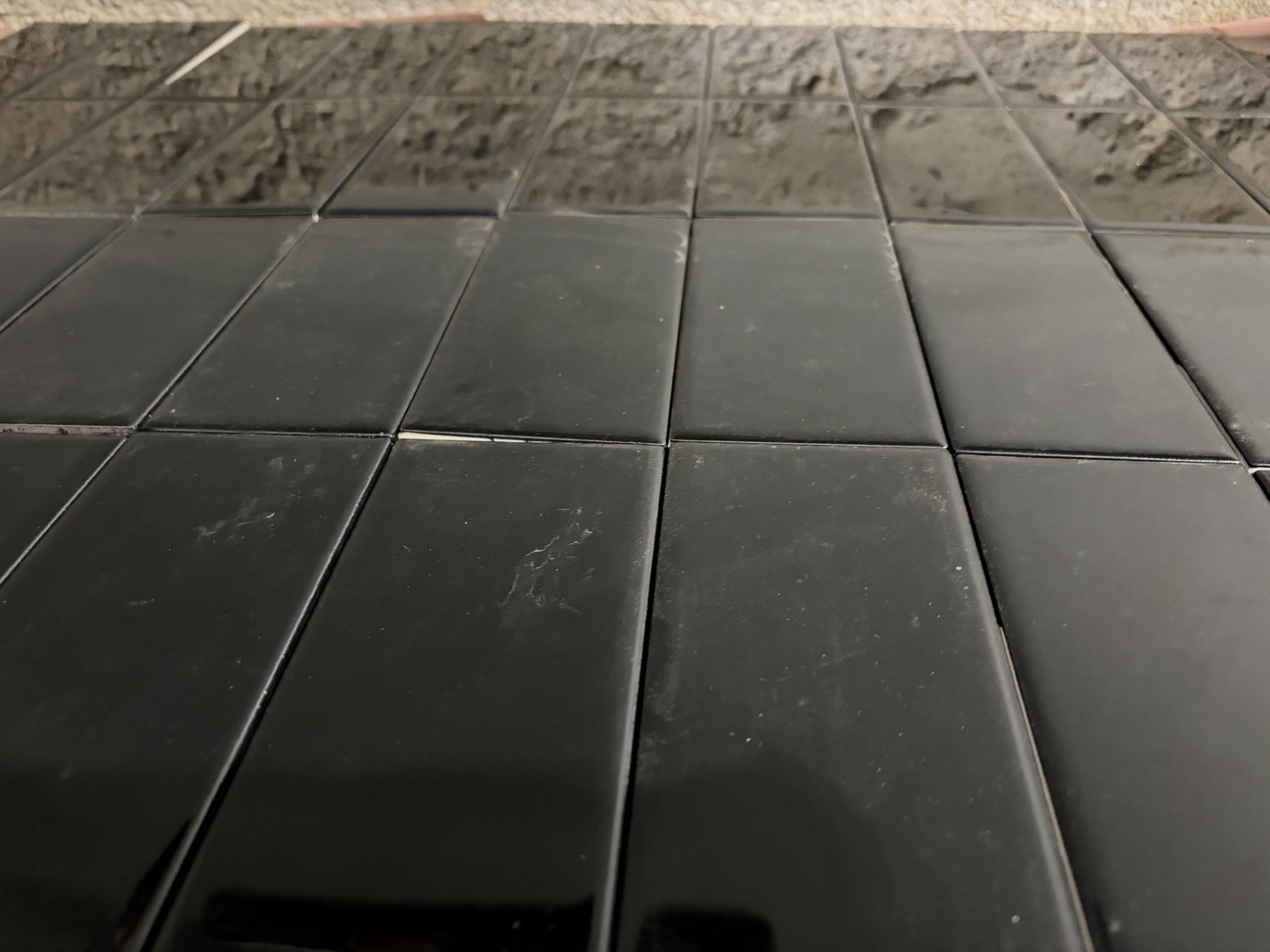 Black Glossy Ceramic Rectangle Subway Wall Tile for Kitchen Bathroom Modern