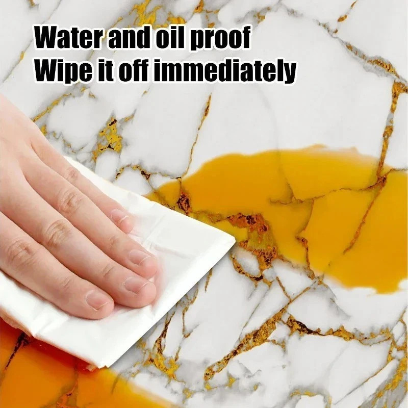 10Pcs Peel and Stick Marble Floor Wall Panels 23.6″x11.8″ PVC Tiles Sticker US